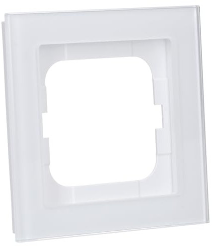 Busch-Jaeger 1721-280 Abdeckrahmen 1-fach Weißglas Axcent pur 2CKA001754A4437