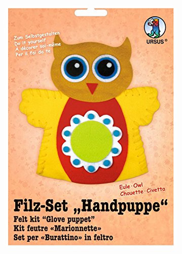 Ursus 39560018 - Filzset Handpuppe Eule, ca. 20 cm