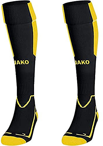 JAKO Lazio Stutzenstrumpf schwarzgelb, 5 (43-46) Herren