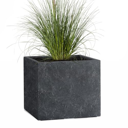Pflanzwerk® Pflanzkübel Cube Lava Anthrazit 45x55x55cm Blumentopf *Frostbeständig* *UV-Schutz* *Qualitätsware*