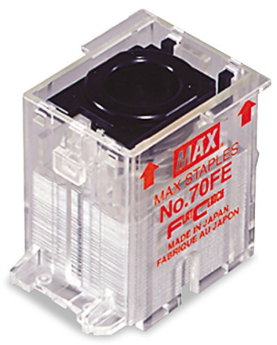 Max NO70FE Staple Cartridge for EH-70F Flat-Clinch Electric Stapler, 5,000/Box