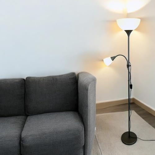 Dapo Steh-Leuchte-Lampe KORA Decken-Strahler mit Leseleuchte Stand-Leuchte-Lampe Wohnraum-Flur-Leuchte-Lampe