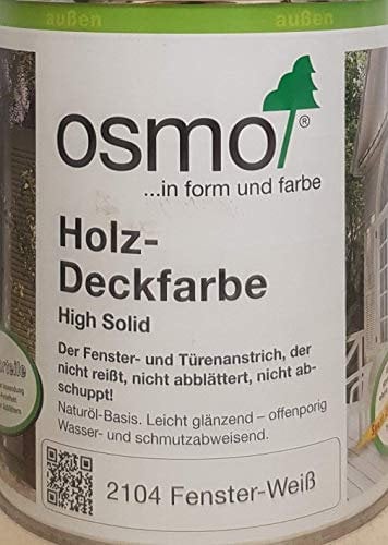 OSMO Holz-Deckfarbe 750ml Fenster-Weiss 2104