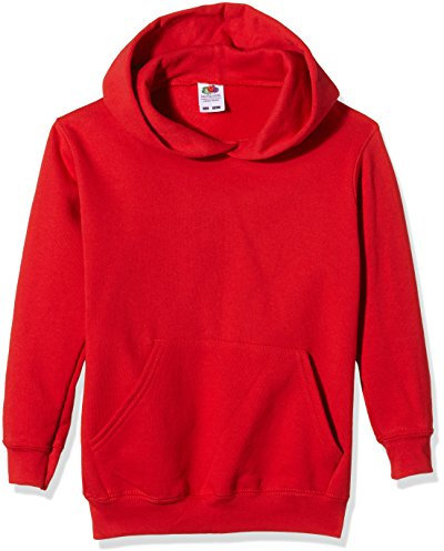 Fruit of the Loom 62-043-0 Sweat Shirt à Capuche Mixte Enfant - Rouge (Red) - 14-15 Ans