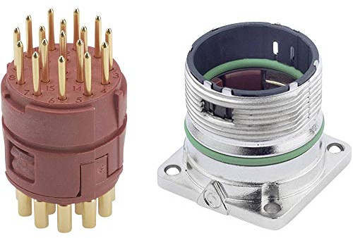 LAPP 75009707 M23 17-Pin Brown Grey Threads – WIRE CONNECTORS (Connector, Brown, Grey)