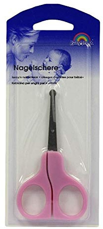 BABYSCHERE 9 cm gebogen rosa 1 St