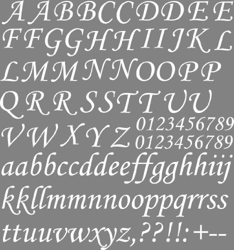 XL SET Selbstklebende weiße outdoor Buchstaben ABC und Ziffern, Kinder Namensaufkleber 68050, Wandaufkleber, Wandtattoo, Fliesen, Tapetensticker, wasserfeste Türaufkleber, Aufkleber für Möbel aus Markenfolie, wasserfest Autoaufkleber 32 Farben wählbar