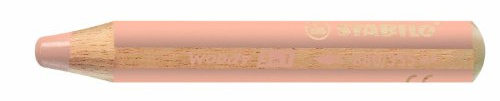 STABILO Set of 3 Woody Pencils Round Wide Lead 10 mm Length 115 mm Watercolour Pink