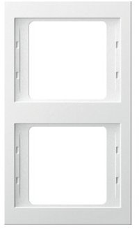 Hager K1 – 2 Elemente Rahmen senkrecht weiß Polar