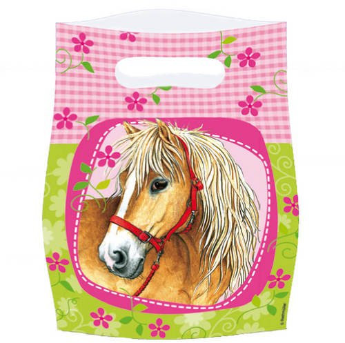 Party Discount Geschenktüte für Mitgebsel Pferde 6 Stück