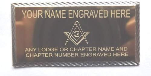 MASONIC CASE NAME PLATE ENGRAVED WITH LODGE No & NAME