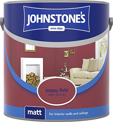 Johnstone's 307096 2.5 Litre Matt Emulsion Paint - Poppy Field