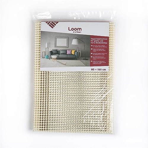 d-c-fix anti-slip rug underlay Loom | for smooth & hard floors 80 cm x 1,5 m x 2,4 mm - non-slip mat matting roll stopper pad for carpet floor