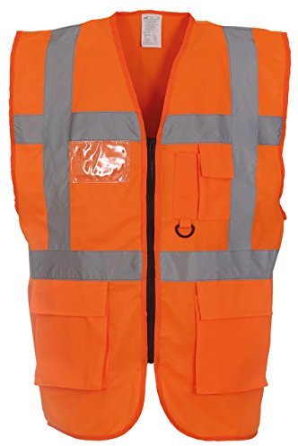 Yoko Unisex Multifunktionale Warnweste aus Polyester Gr. Small, Orange