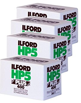 Ilford 1574577 HP5 Plus, Black and White Print Film, 35 mm, ISO 400, 36 Exposures (Pack of 4)