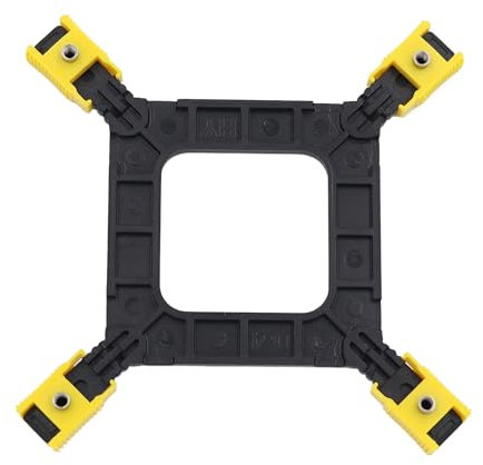 GENNEL Adjustable Intel LGA 775/1150/1151/1155/1156/1200/1366/1700 CPU Mounting Bracket, Black Plastic Frame, Yellow