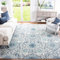 SAFAVIEH Boho Teppich für Wohnzimmer, Esszimmer, Schlafzimmer - Madison Collection, Kurzer Flor, Creme und Hellgrau, 244 X 305 cm