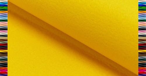 StoffBook GELB PREMIUM FILZSTOFF 4MM EDLE OPTIK WIE WOLLFILZ BASTELFILZ 100CM BREITE, D219