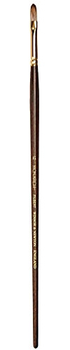 Winsor & Newton 5504006 Monarch Filbert Brush No. 6 7 mm Professional Synthetic Hair Brush for Oil or Acrylic