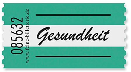 corpus delicti :: Gesundheit – 100 Stück Wertmarken fürs Leben von der Rolle – EIN Bon für alle Fälle
