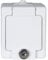 Kopp 105602008 Aufputz-Feuchtraum Schutzkontakt-Steckdose 1-fach mit Klappdeckel und Sicherheitsschloss, IP 44, Standard