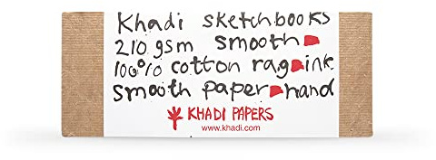 Khadi Paper Hardback Sketch Book HB5 L WS Landscape Smooth 5 x 13 210 GSM