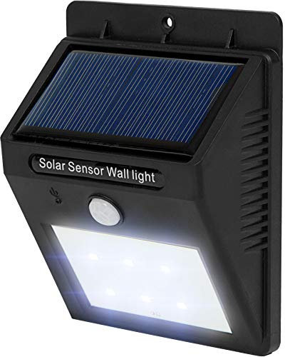 tectake® 6 LED Solar Außenleuchte Wandlampe Gartenleuchte mit Bewegungsmelder - diverse Mengen - (1 Stück | Nr. 401513)