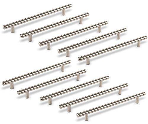 SOTECH 10 Stück Möbelgriff G14 Edelstahl Möbelgriff-Set Stangengriffe Relinggriffe BA 192 mm Schubladengriff