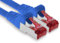 1aTTack.de - 1x 15m câble patch CAT6 S/FTP PIMF blindage CAT.6 câble réseau RJ45 câble Ethernet DSL LAN routeur commutateur modem panneau de brassage - bleu - 1 pièce