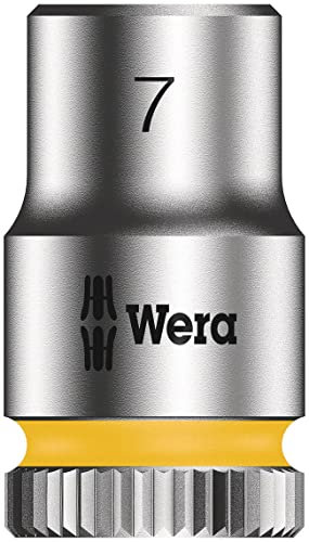 WERA-05003506001-8790 HMA Zyklop Nuss 7,0 - Llave de vaso Zyklop con arrastre de 1/4