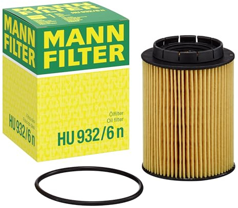 Mann Filter HU 932/6 n Cartridge Oil Filter Replacement Compatible With Audi A8 (2003), A8 L (2003), A8 Quattro (2000-2002), Q7 (2007-2010), S8 (2001-2003), Porsche Cayenne (2004-2011)
