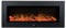 Dimplex SP16E Optiflame Electric Linear Wall Fire, Black/Dark Grey Media Wall Fire with Log Effect fuel Bed, LED Flame Effect, Thermostat and 2kW Adjustable Fan Heater and Remote Control