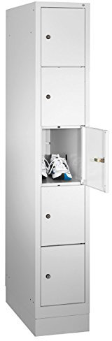 C und P Fächerschrank Schließfachschrank Spind Spindschrank Wertfachschrank, 5 Fächer