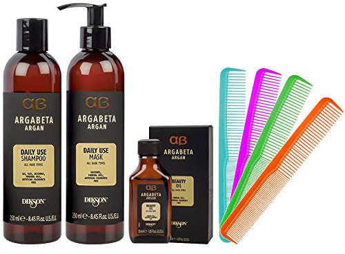 Angebot Dikson Argabeta Shampoo 250 ml + Maske 250 ml + Öl 30 ml + gratis n°1 altéax® farbiger schmaler Kamm