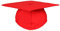 Newrara Unisex Matte Adult Graduation Cap Only, rot
