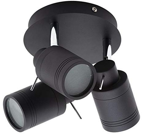 LITECRAFT Spotlight Plate Bathroom IP44 Rated Fitting - Matte Black