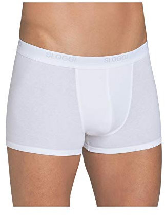 Sloggi Mens Basic Short 2p Boxer Briefs, White, 38 Mens UK
