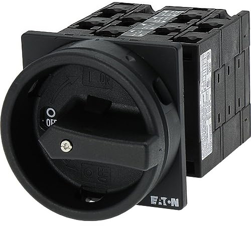 Eaton T3 Trennschalter 6-polig 32A Bündige Montage Schwarz IP 65 15kW 690V 3-phasig Moeller 1 Öffner / 1 Schließer
