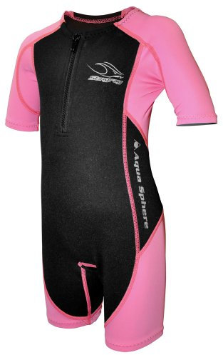 Aqua Sphere, Muta a Maniche Corte per Bambini Stingray, Ragazza, Stingray, Pink, 10 Anni