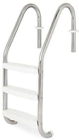 SWIMLINE HYDROTOOLS Stainless Steel Pool Ladder – Heavy Duty Swimming Step Accessory, In-Ground, 52.5