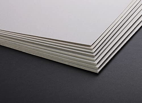 Clairefontaine 93975C Packung (mit 10 Bögen Pappe, 50 x 65 cm, 1 mm, 600 g, ideal für Modellbau, leicht und glatt, 100% recycelt) 10er Pack grau