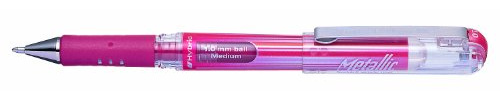 Pentel K230-MBO Hybrid Gel Metallic Grip DX Tintenroller mit pigmentierter Tinte, 12-er Packung, metallic-rot