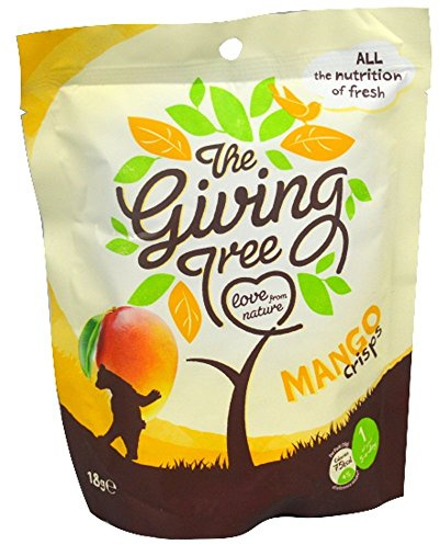 The Giving Tree Freeze Dried Crispy Mango Wedges, Vegan Gluten Free Nutritional Crisps 18g
