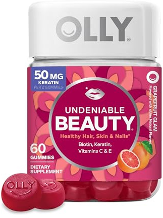 Olly, Gummy Undeniable Beauty Grapefruit Glam, 60 Count