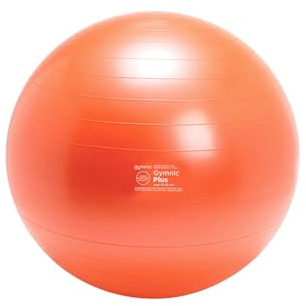 GYMNIC Plus Fit-Ball Orange, Ø 65 cm, für Physiotherapie, Fitness und Rehabilitation, ideal für Haltungsübungen, dynamisches Sitzen und Funktionelles Training, für den Heim- und Profigebrauch