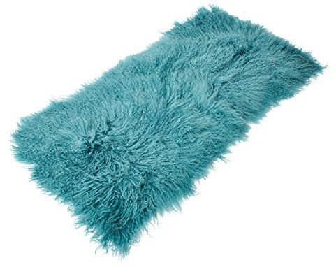Reissner Lammfelle Tibet Lammfell Auflage TP1 60x120cm Farbe Turquoise/türkis JAY102 TP1