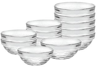 Duralex 12-teiliges Schüssel-Set, transparent, 6 Stück
