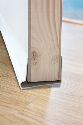 Door Draught Excluder in range of sizes (Pack of 2) very easy to fit, self adjusting to different floor types, very effective way to cut your heating bills. (760mm x 45mm)