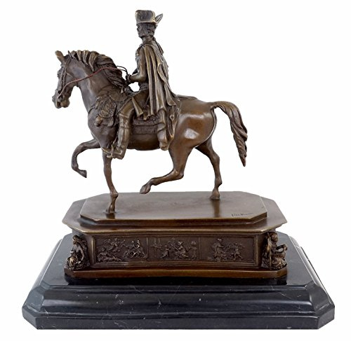 Kunst & Ambiente - Friedrich der Große zu Pferd - Bronzefigur - Der Alte Fritz - Nick - Skulpturen kaufen - Militaria - König Preußen - Dekorative Statue - Wohndeko für Innenbereich