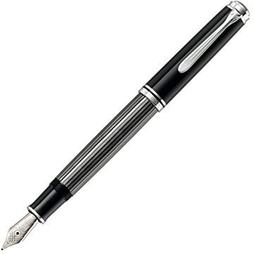 Pelikan Premium M405 Stresemann Füllfederhalter, Spitze EF 1,9 x 14,3 x 1,9 cm schwarz/grau